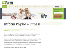 Tablet Screenshot of informphysiotherapy.com.au